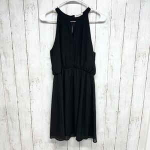 Monteau Dress Size Small Mini Womens Fit & Flare Black Sleeveless High Neck